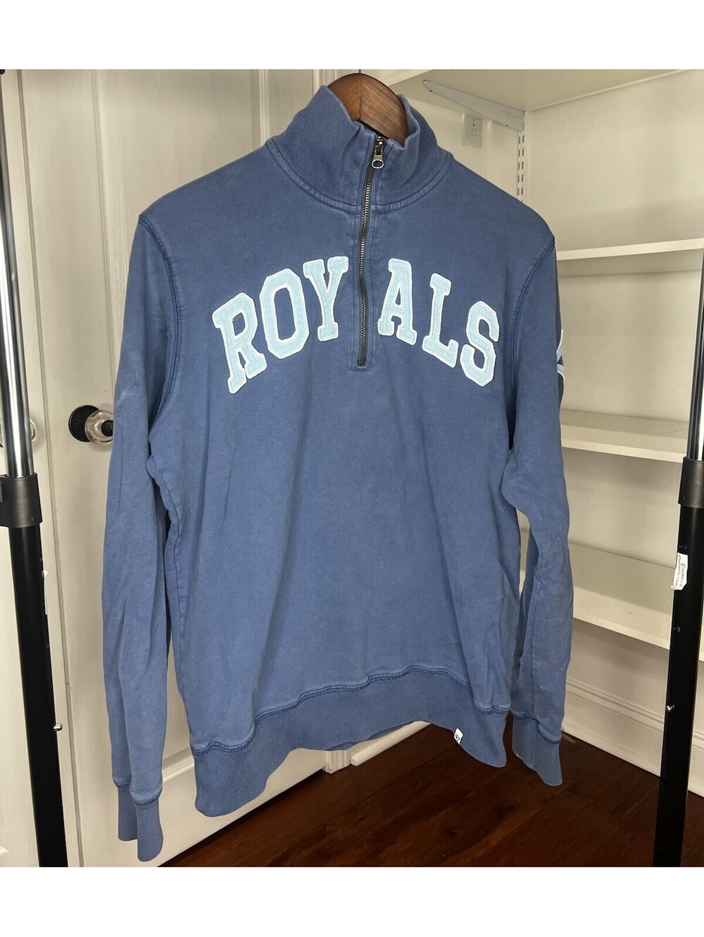 '47 Brand Kansas City Royals Quarter Zip Pullover Sweatshirt Men's M Blue MLB